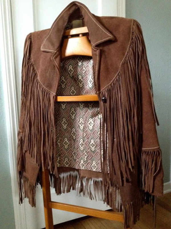 Aliexpress lazada Popular Amazon wish Suede Tassel Long-sleeved Bohemian Ethnic Style Jacket