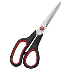 Factory Direct Sales 7.5-inch Rubber Plastic Office Scissors Student Craft Scissors Home DIY Paper Cutting Scissors