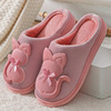 Winter non-slip demi-season slippers for pregnant, cute footwear for beloved indoor, plush