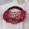 Sports headband for yoga from pearl, scarf, European style, wholesale