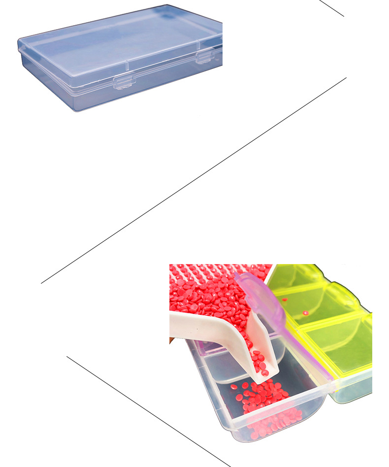 钻石画 点钻收纳盒透明饰品盒方钻圆通分钻盒装钻盒工具 工厂直销详情10