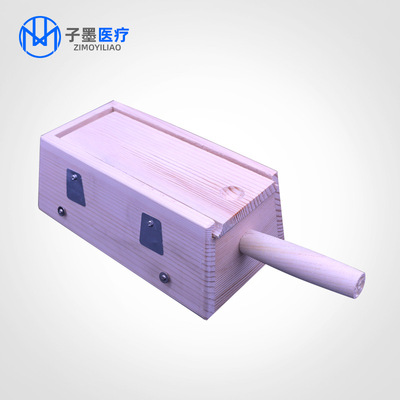 竹制无烟艾灸盒 三孔式艾灸盒 便捷式背部腿部腹部随身灸艾灸器