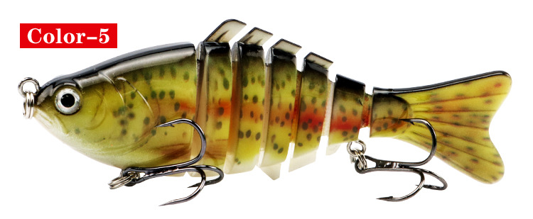 Large hard 7 segments minnow lure bait