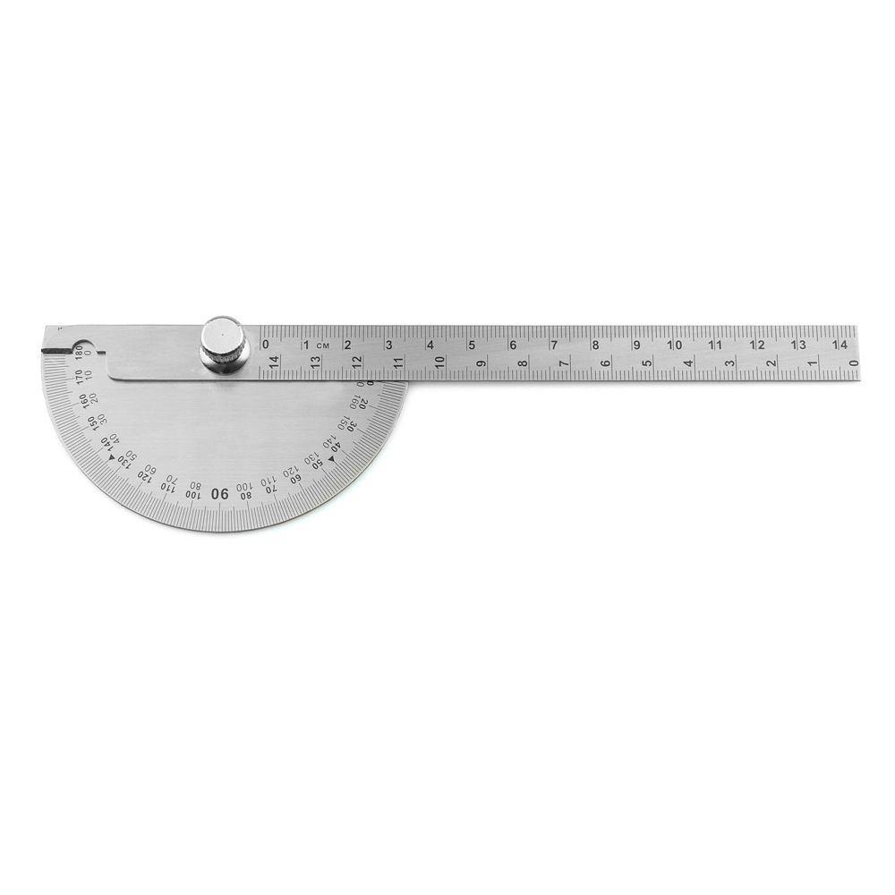 Protractor Angle ruler Graduation Stainless steel Angle gauge angle square 180 degree Woodworking Square 14cm solid