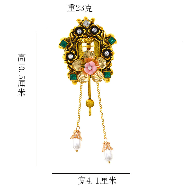 Fashion Personality Tassel Flower Palace  Vintage Brooch Wholesale display picture 1