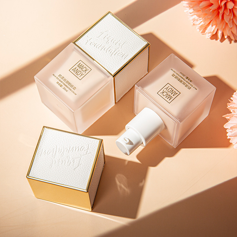 玛可安迪奶茶丝滑粉底霜水润保湿隐匿瑕疵透气服帖不脱妆一件