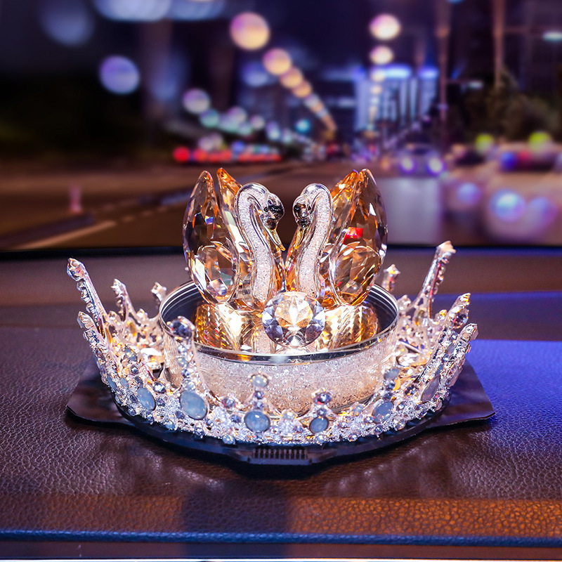 샴페인 컬러 스완 향수 시트 + 크라운