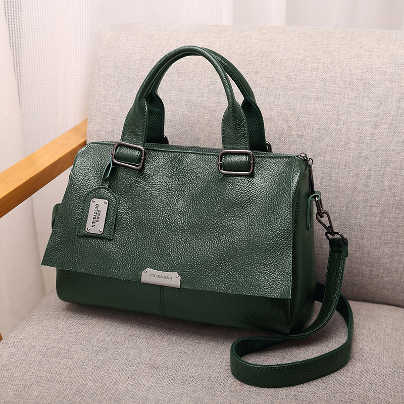 2024 Heidi Paul New European & American Style Flap Leather Handbag Crossbody Pillow Boston Large Capacity Women's Bag - Thumbnail 6