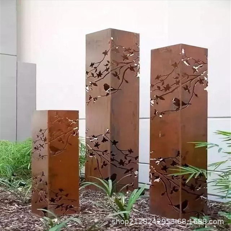 Q500NHE耐候钢板园林园艺景观用激光切割下料Q345GNHL考登钢板