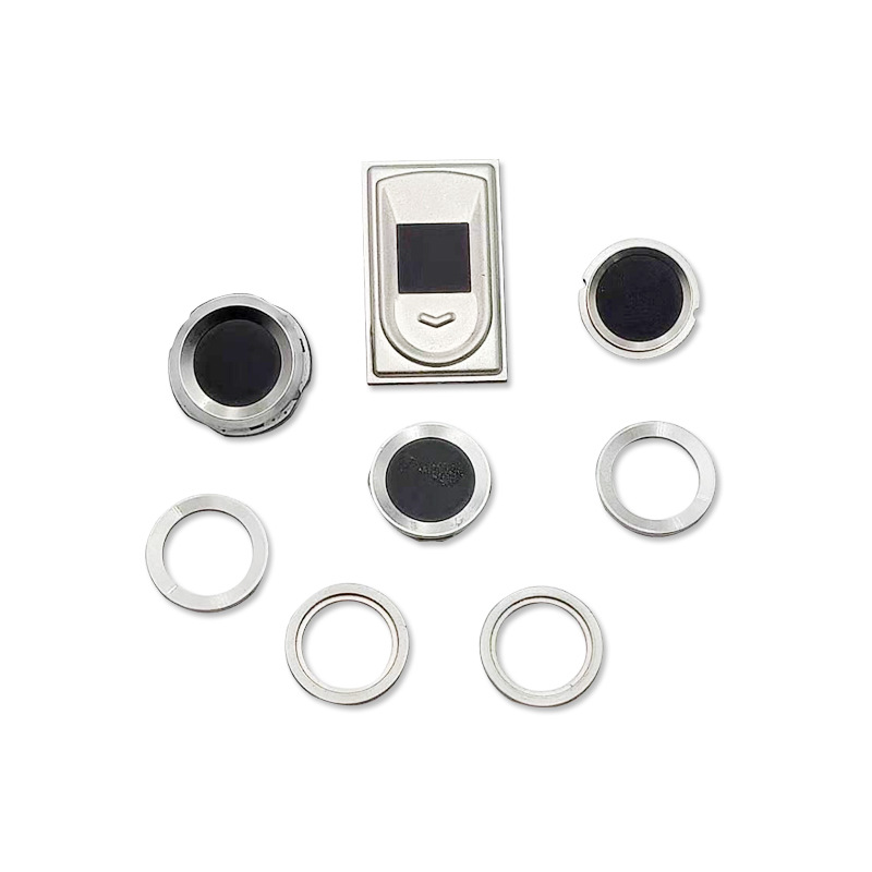 指纹锁智能锁铝外壳 柜锁抽屉锁金属配件 指纹密码锁模块不锈钢圈