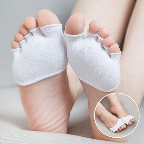 Manufacturer wholesale cotton toe socks women's super shallow mouth invisible half-palm socks summer short boat socks high heels toe socks