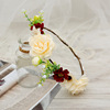 Fashionable cloth, headband for bride, beach hair accessory suitable for photo sessions, European style, flowered