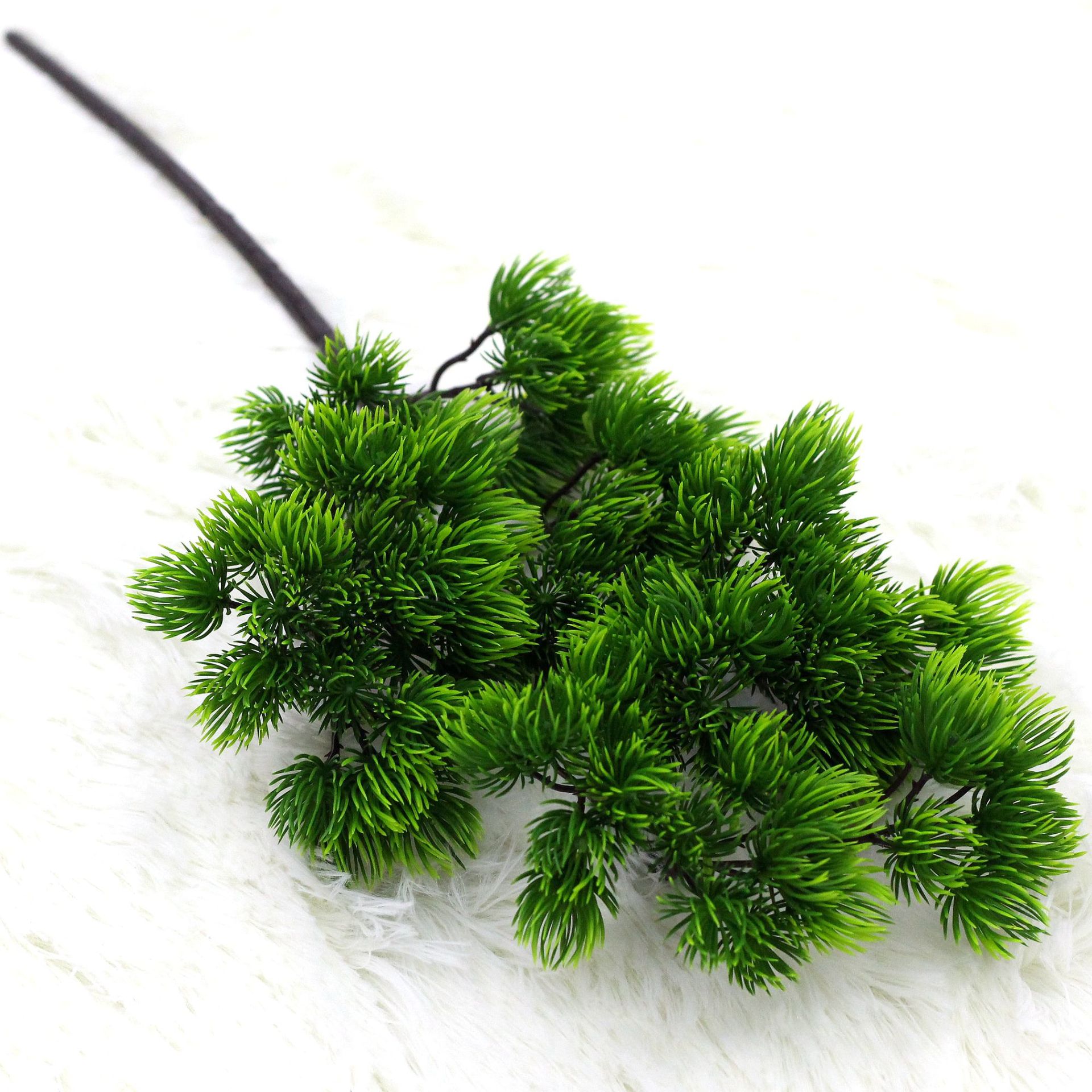 單支美人松 仿真松針迎客松美人松盆景辦公室盆栽仿真綠植ins家居