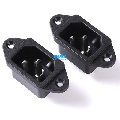 LANZMFG Langzheng LZ-14-1 hollow Commodities word socket AC Power outlet C14 Ears Screw holes