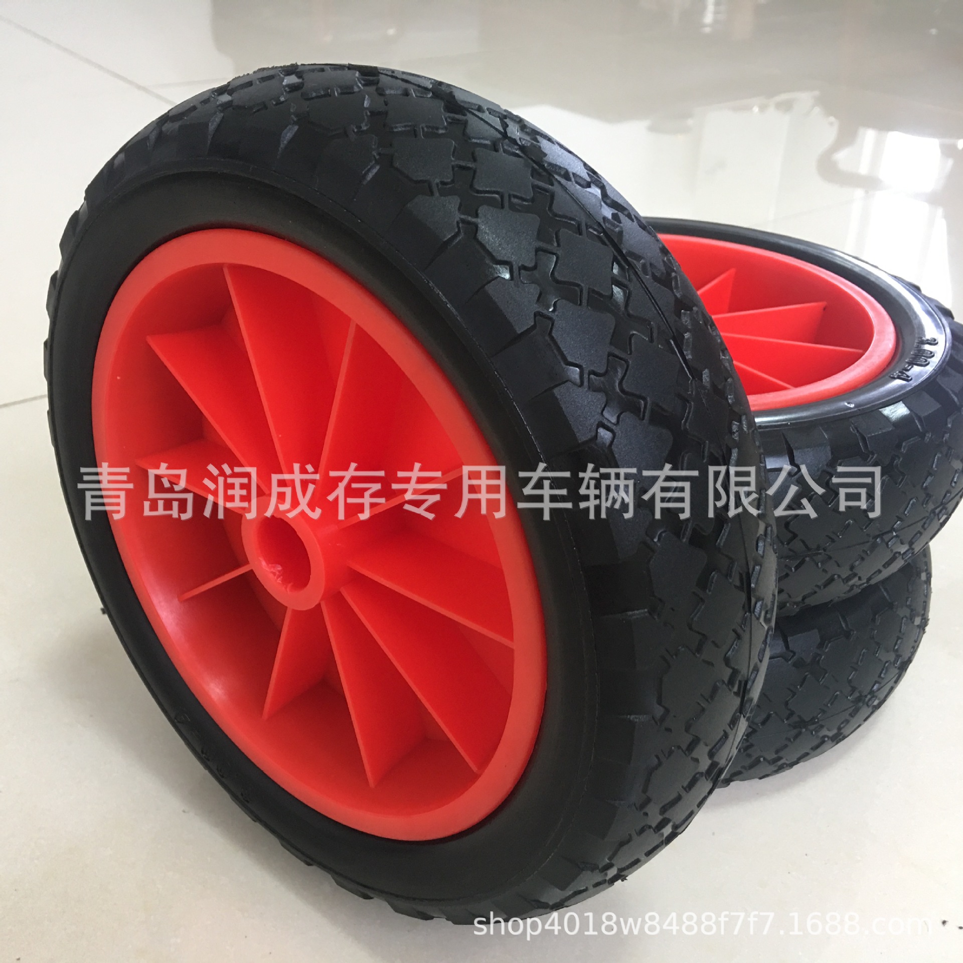 厂家供应10英寸3.00-4皮划艇橡皮艇拖车PU发泡轮胎