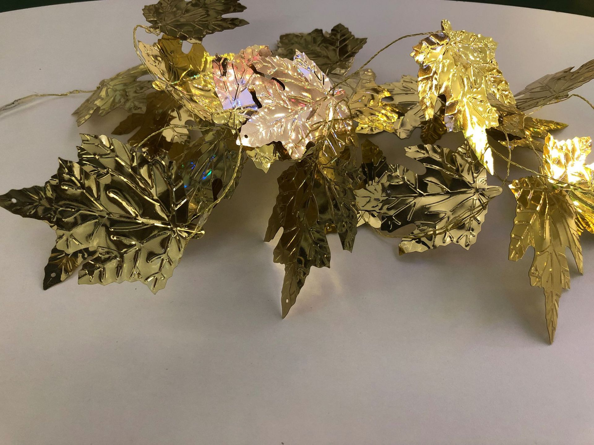 厂家直销LED铜线灯树叶配件鞭炮灯