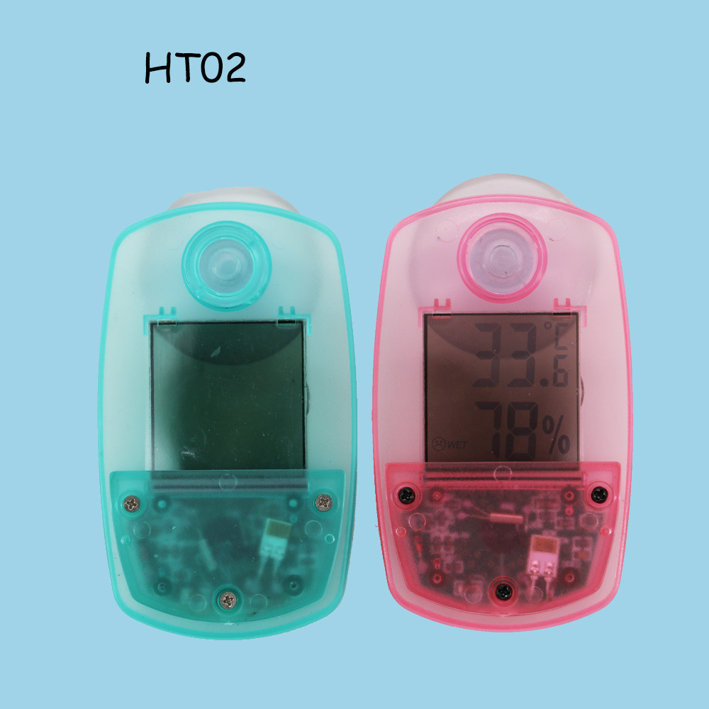 LCD数码显示吸盘温度计 太阳能温湿度计 吸盘式窗户数字温湿度计