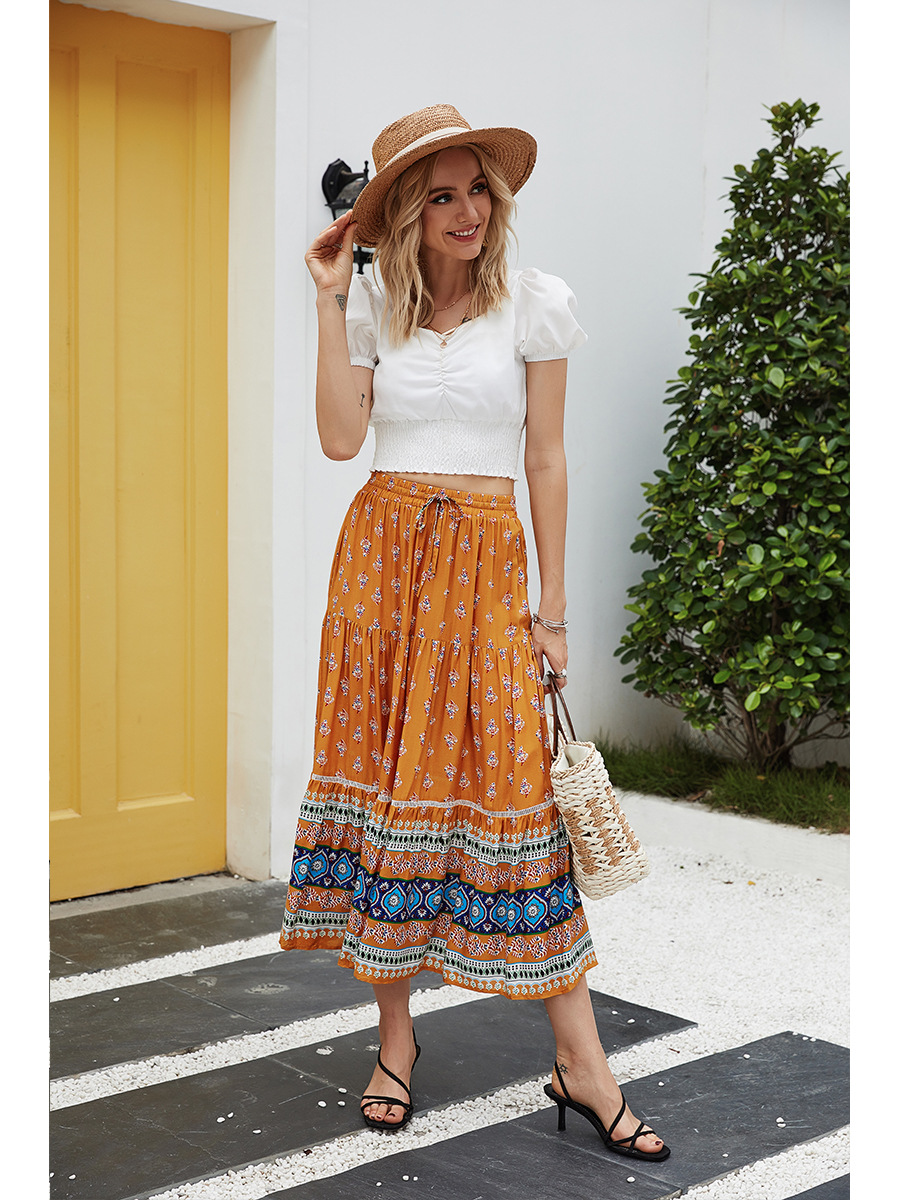 Comfortable printed rayon skirt NSAL8070
