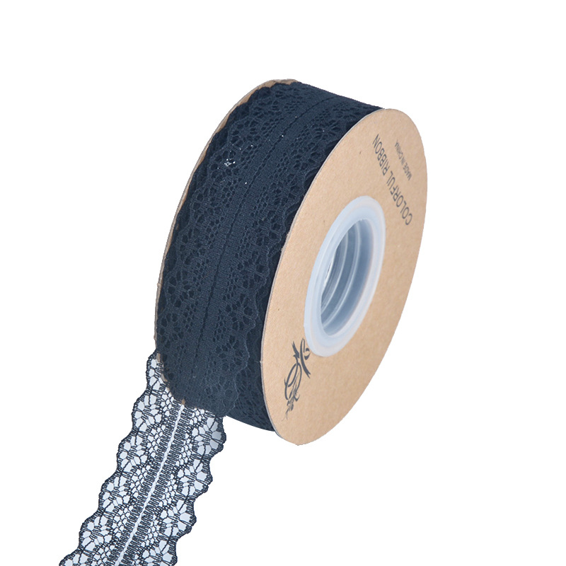 Fibra color 3cm flor pastel caja de regalo mano hecho a mano DIY tocado cinta de encaje arco cinta al por mayor