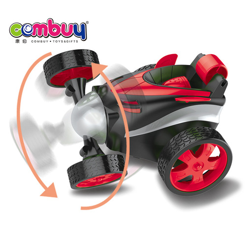 Cross-border electric remote control dump truck stunt car toy, rolling stunt double-sided car electric children's toy stall