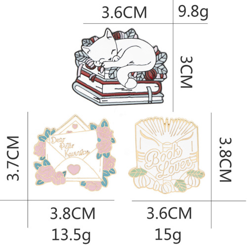 Wish hot-selling new European and American cartoon cute cat napping sleeping cat brooch student denim bag badge accessories