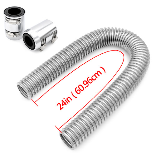 Cross-border auto parts stainless steel radiator hose flexible cooling water hose kit 24