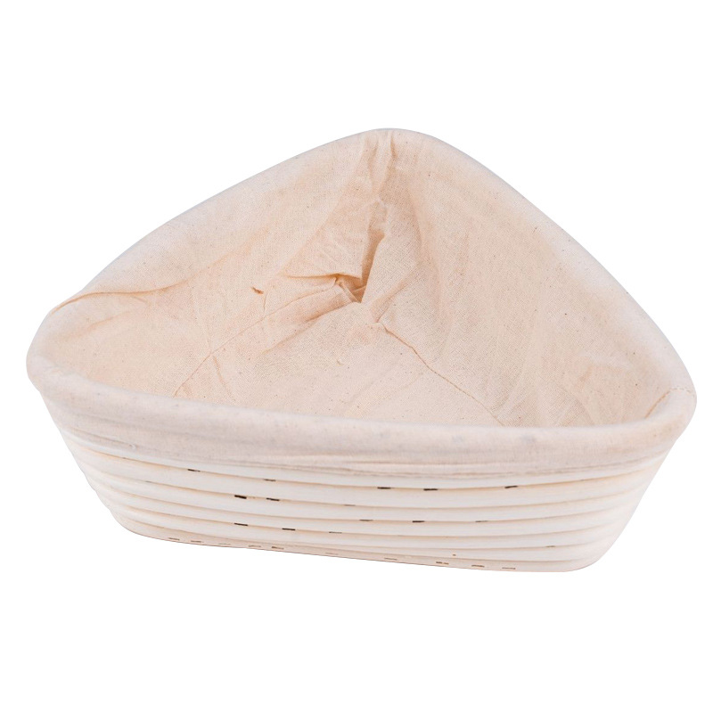 Cesta de fermentación de pan tejida a mano de ratán indonesio Cesta de fermentación de masa triangular redonda ovalada para hornear País de especificación múltiple