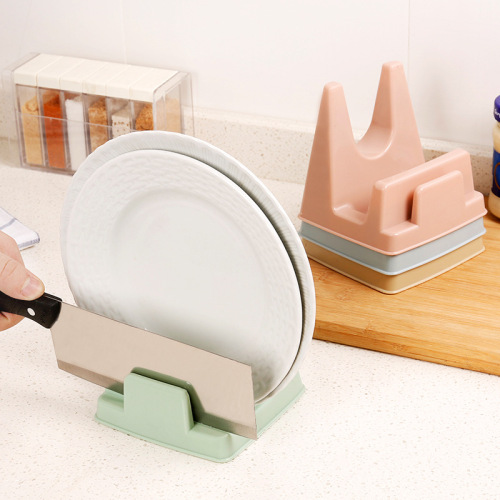 Kitchen supplies pot lid rack sitting pot lid rack household plastic bracket punch-free storage rack