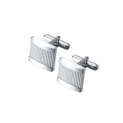 戴麗袖扣 正方形拉絲男士襯衫袖扣袖釘cufflinks現貨批發跨境