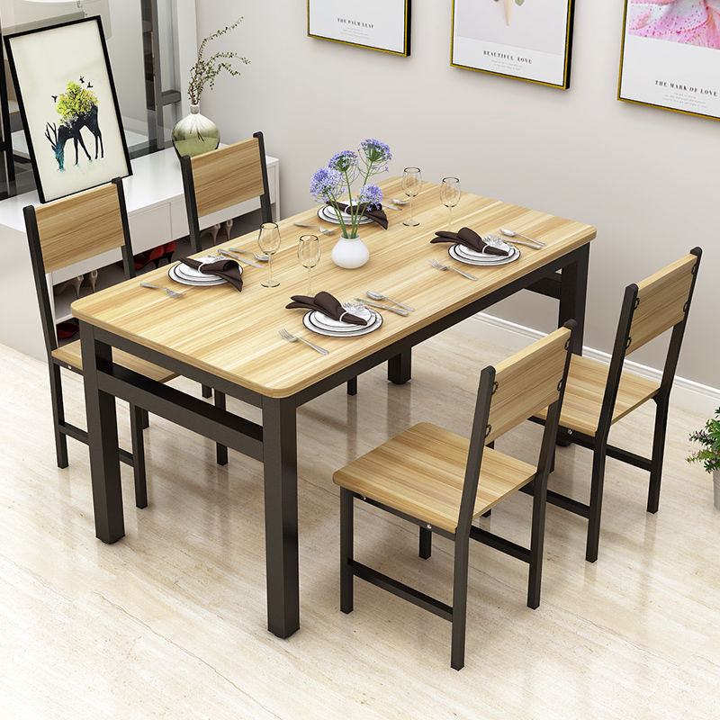Table and Chair Combination Hotel Restaurant Desk Chairs Snacks Fast Food Restaurant Early Noodles Canteen Tables Merchants Table and Chairs