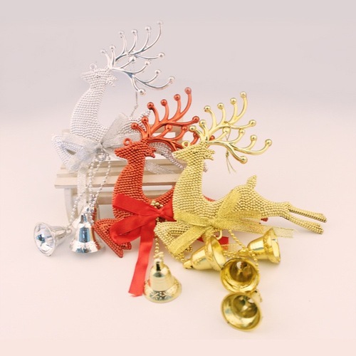 圣诞小鹿挂件 圣诞装饰小鹿铃铛挂件 圣诞礼品 圣诞装饰圣诞礼物