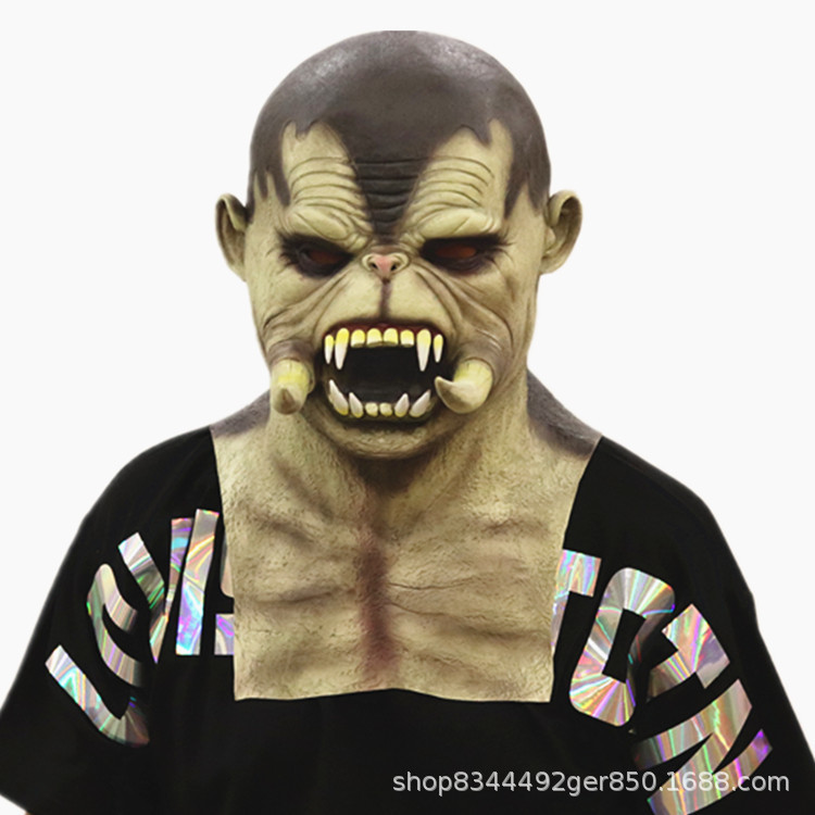 Monster máscara de Halloween horror apoyos rendimiento personas dientes largos monstruo sombrerería suministro directo fábrica