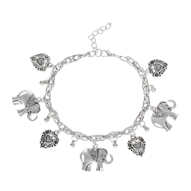 Anklet Classification 1 Piece Quantity Commute Elephant Alloy Plating Silver Plated Unisex Anklet