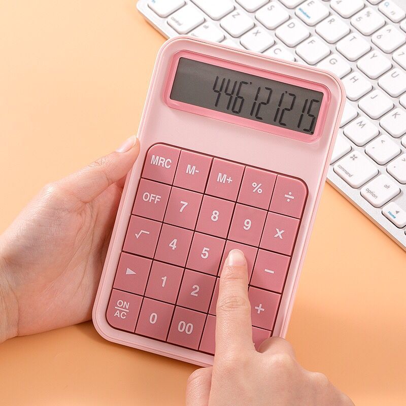 工厂直销可爱12位数太阳能计算器大按键财务办公计算器定制logo