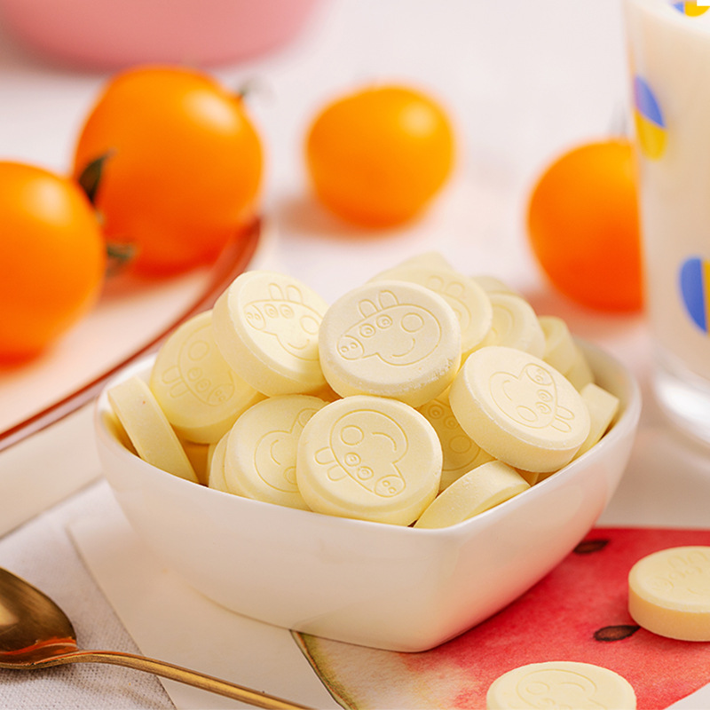 Milk Snack Candy Probiotics DHA Algae Oil Children Baby Dry Eating Milk Snacks 160g/80 Pcs Children's Snacks