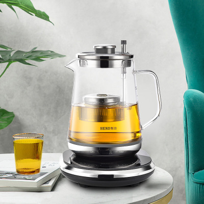Seko/新功W15升降茶篮煮茶器家用玻璃养生壶冲泡花茶烧水壶电茶炉