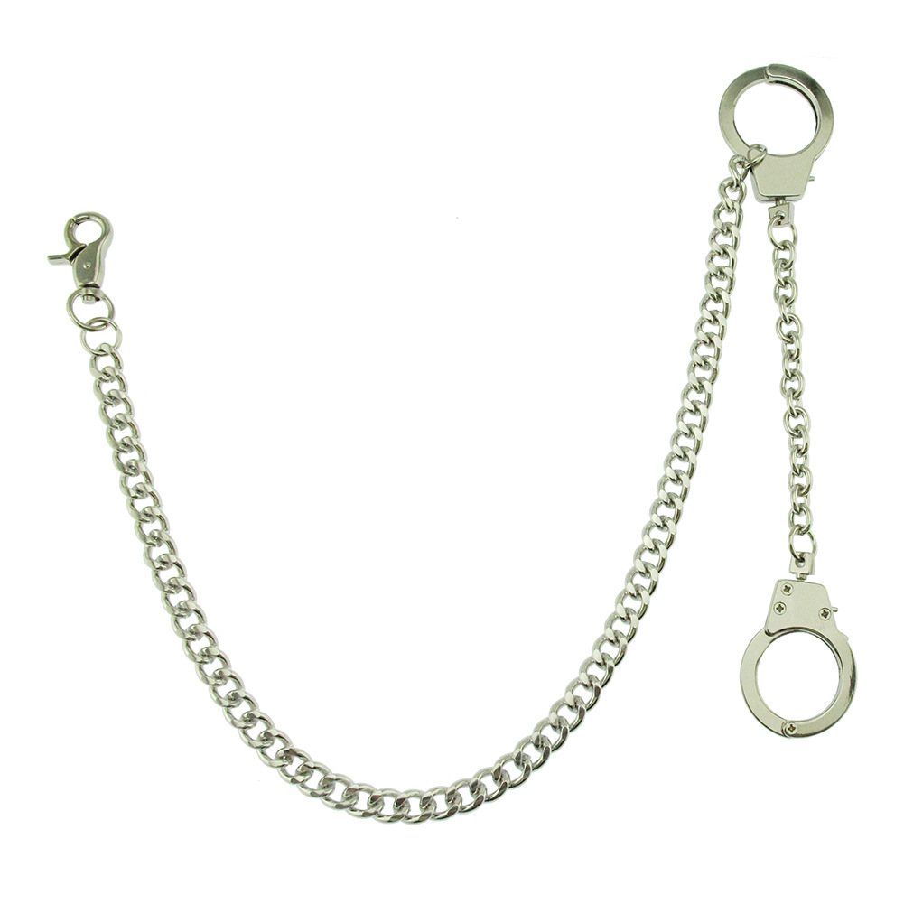 Personalized Smooth Surface Gold Handcuff Hook Men's Waist Cuban Decorative Jeans Chain_voghion.com