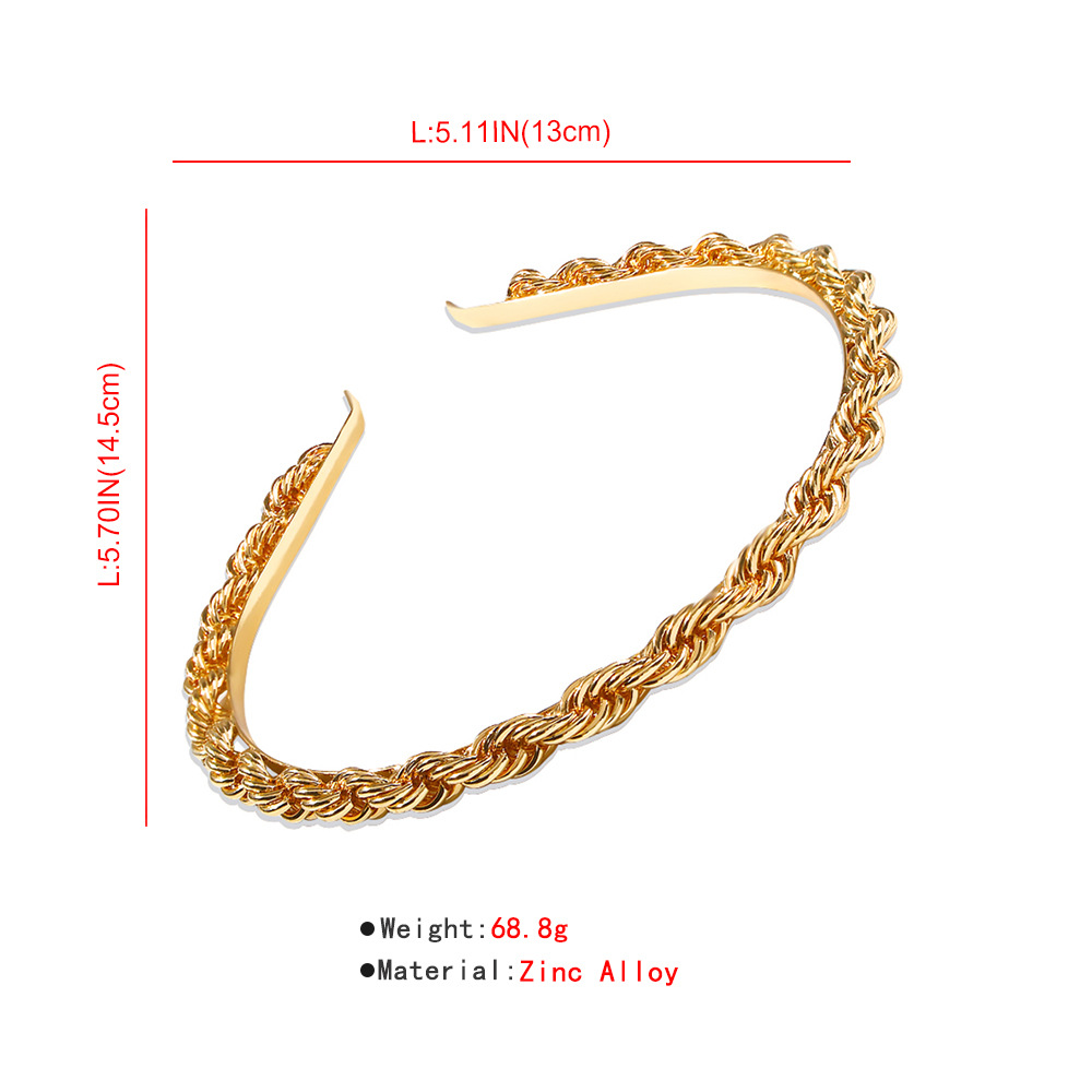 Fashion Trend New Alloy Chain Interlocking Metal Headband Fashion Twist Hair Accessories Wholesale Niihaojewelry display picture 1