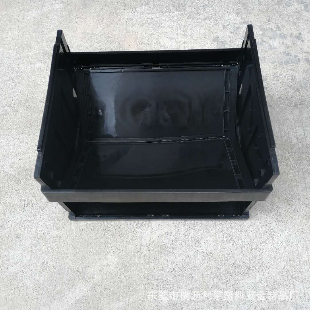 厂家供应防静电可折叠式塑料周转箱 带盖折叠物流塑胶周转箱