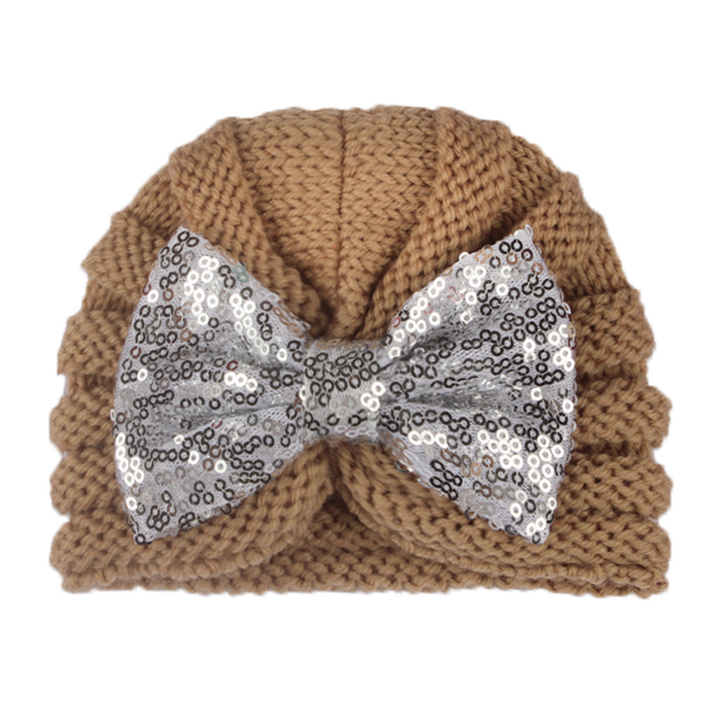 Children Unisex Fashion Bow Knot Sequins Wool Cap display picture 12