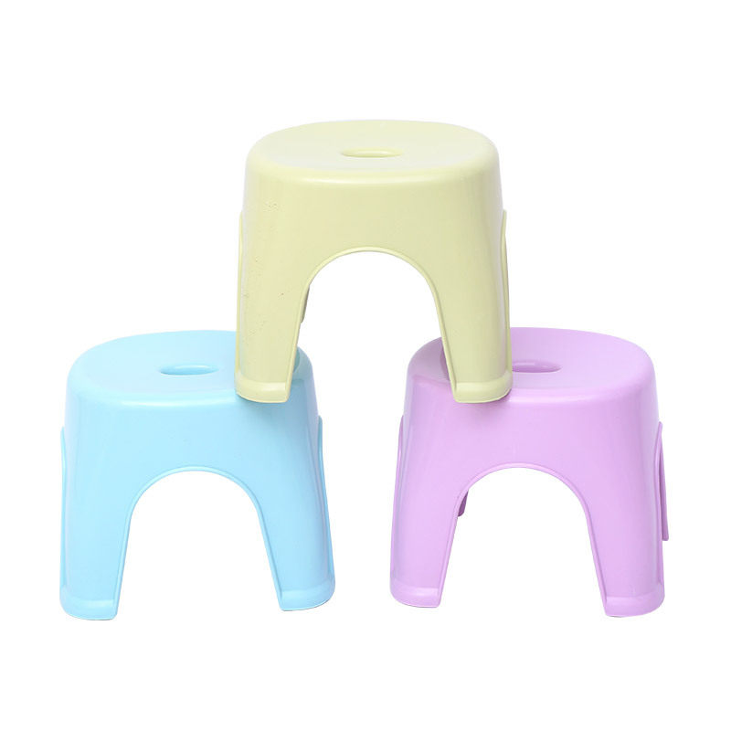 Household Simple Thickened Drip Hole Plastic Stool Adult Dining Table Air Conditioning Stool Round Stool Small Stool Shoes Stool