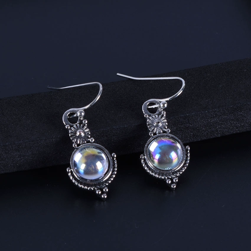 Креативные ретро серьги, ногтевой декор, (торговля через границу), wish, Aliexpress, лунный камень