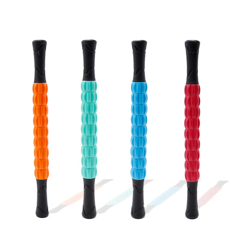 Gear massage stick yoga deep muscle relaxation massage shaft personal training fascia roller plastic roller stick shaft fitness