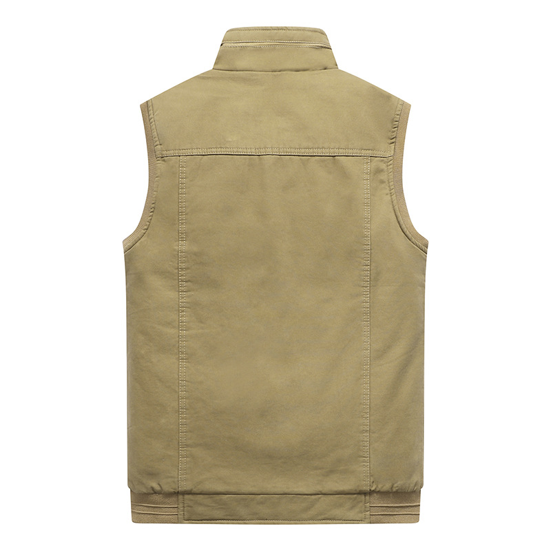 Chaleco forrado de lana de los nuevos hombres transfronterizos hombres de otoño e invierno Chaleco de los hombres chaleco sin mangas chaqueta cómoda tendencia de la moda
