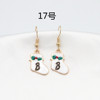 Christmas cartoon earrings, European style, suitable for import