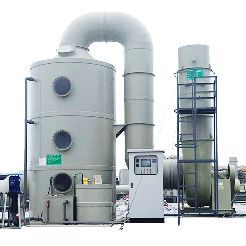 供应工业废气洗涤塔酸碱废气处理厂家   填料喷淋吸附工艺