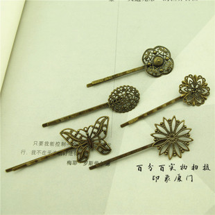复古发夹 复古边夹 复古发饰 一字夹 铜发夹-阿里巴巴