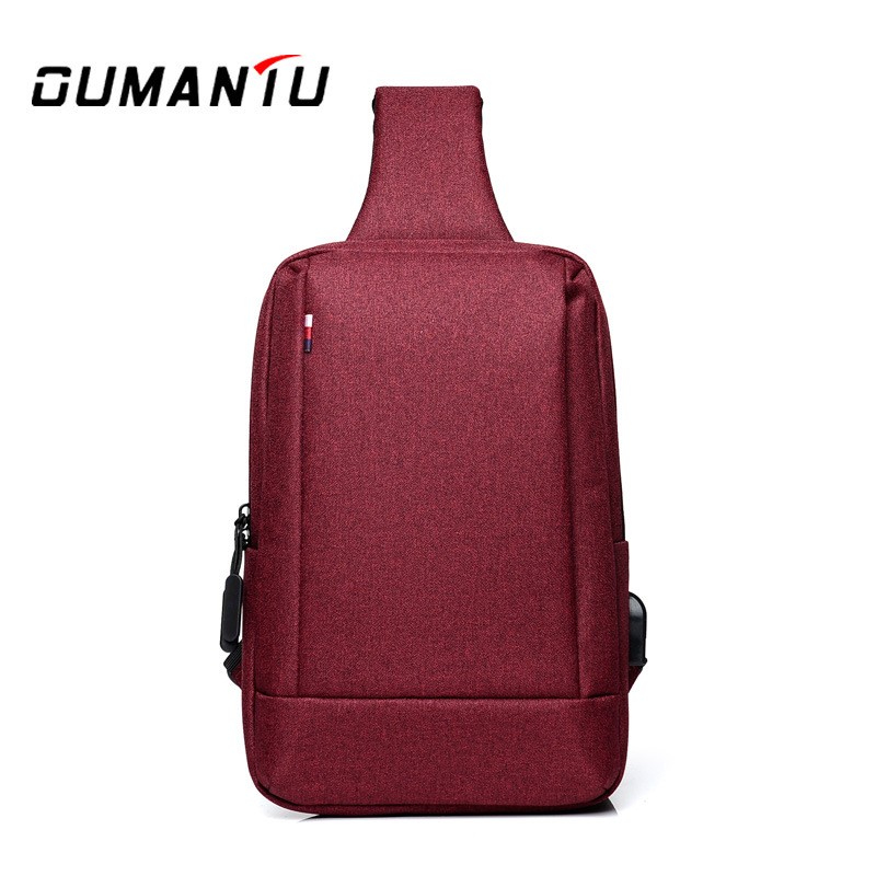 2023 New Men's Chest Bag Waterproof Oxford Cloth Chest Bag Business Casual Shoulder Bag Large Capacity Crossbody Bag