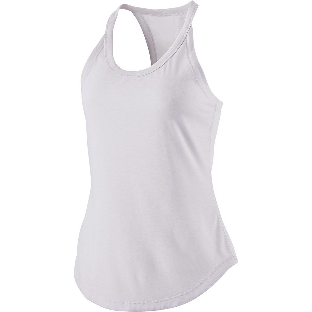 117g Weight Women's Basic Sport Style Solid Color Cotton Round Neck Active Tops Racerback Tank Tops