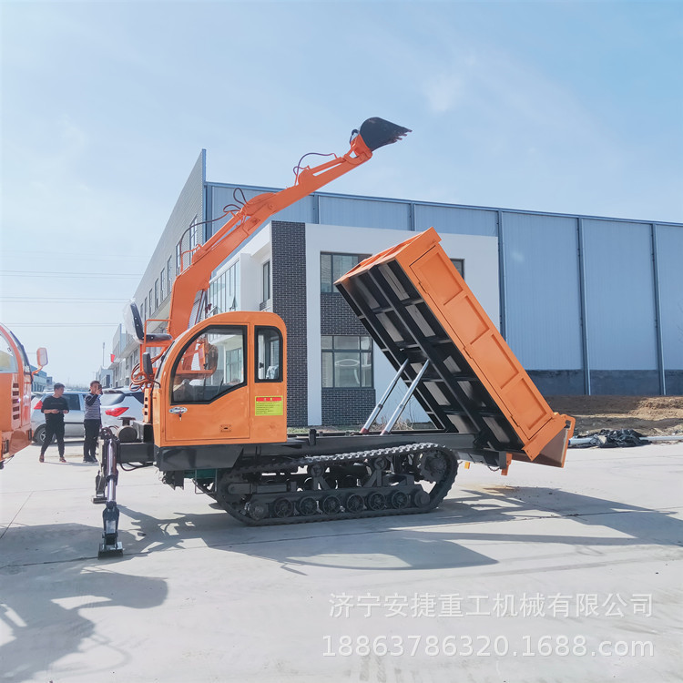 实心轮履带随车挖 履带随车挖可加破碎锤 后卸式履带自备挖
